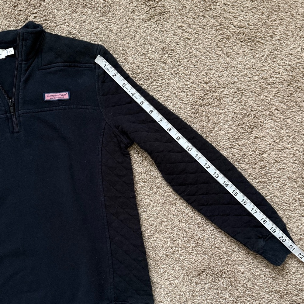 Vineyard Vines Navy 1/4 Zip Quilted Pullover | XS - Picture 6 of 8
